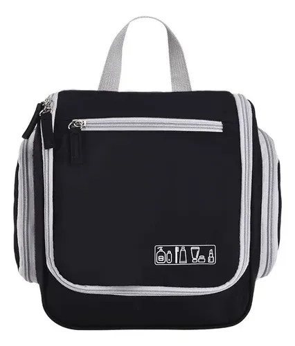 Organizador Neceser Bolso Porta Cosmeticos Maquillaje Percha Color Negro