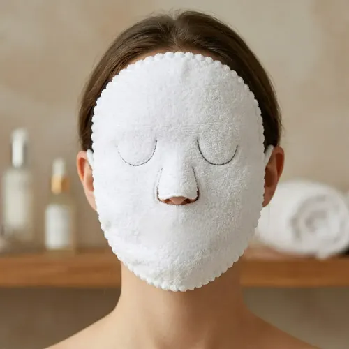 Mascarilla De Toalla Facial Reutilizable P/ Compresa Facial