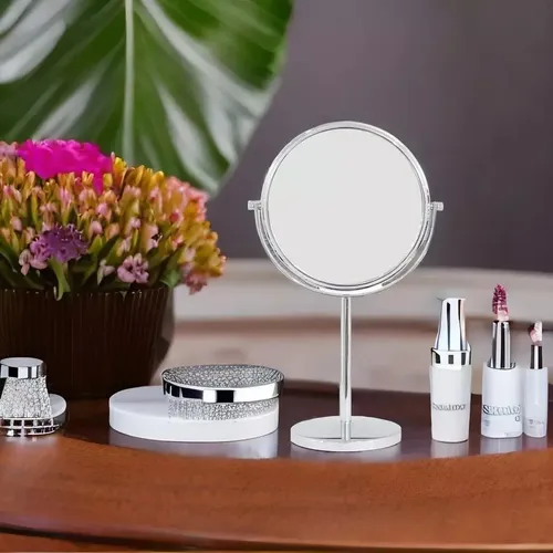Espejo De Pie Para Maquillaje Con Aumento 18 Cm De Diámetro