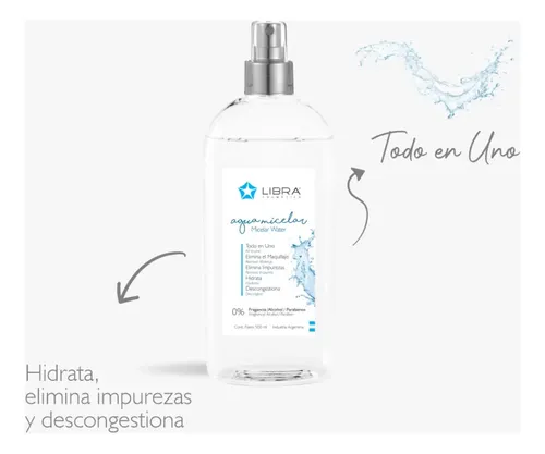 Agua Micelar Libra Cosmetica X 250ml X 2 U