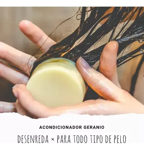 Acondicionador Solido Natural Vegano Geranio 80gr Pelo Seco – The Mash Store