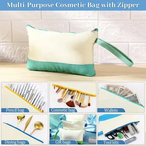 Bolsas De Maquillaje Silkfly De Lona De Algodón, 30 Unidades