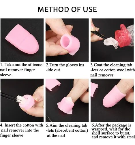30 Caps De Silicona Para Remover Esmalte De Uñas Boao
