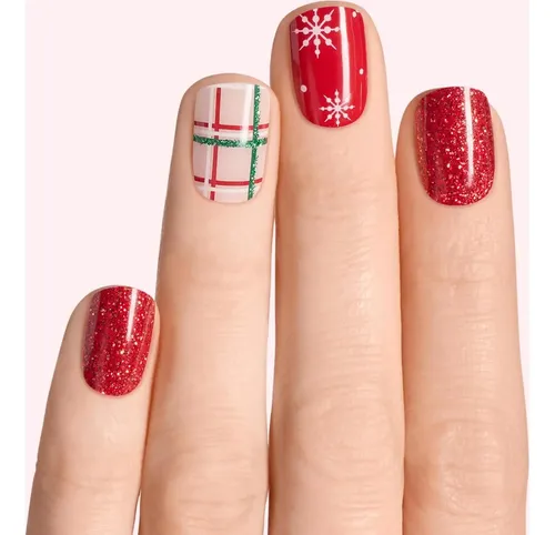 Conjunto Tiras Gel Uñas Dashing Diva Glaze Plaid About You
