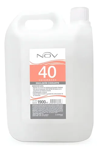 Emulsión Oxidante Nov 40vol 2lts Aclarante Peluquería Tono 4/0