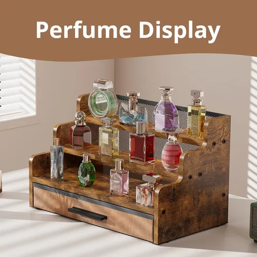 Organizador De Perfumes Yuzehuaza De 3 Niveles Con Cajón