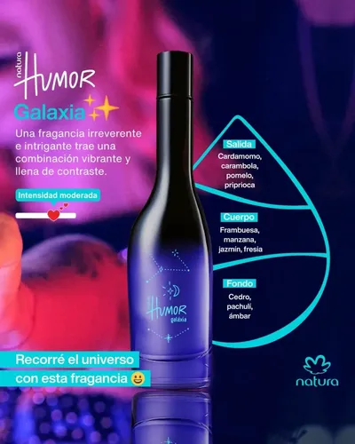 Humor Galaxia Natura Perfume Mujer Femenino