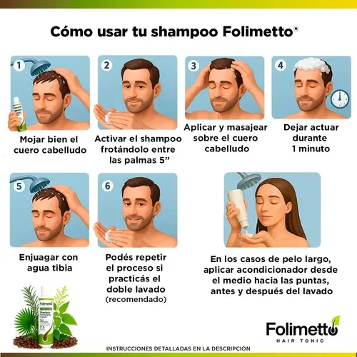 X2 Shampoo Para Caída Del Cabello Pelo Alopecia Androgénica