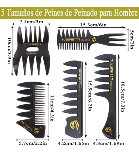 Set X 5 Peines Profesionales, Peinado, Textura