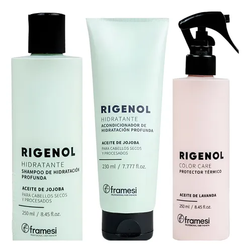 Kit Capilar Hidratacion Pelo Seco Dañado Framesi Rigenol