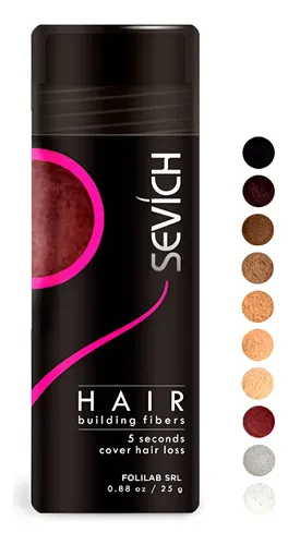 Fibras Capilares Pote 25g Sevich Pelo Auburn Castaño Rojizo