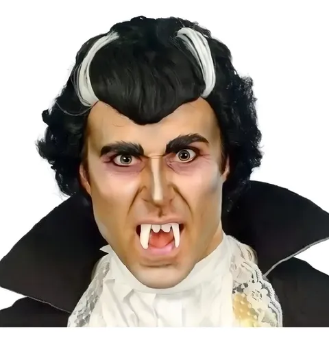 Peluca Vampiro Dracula Negra Party Halloween Modelo PSP11