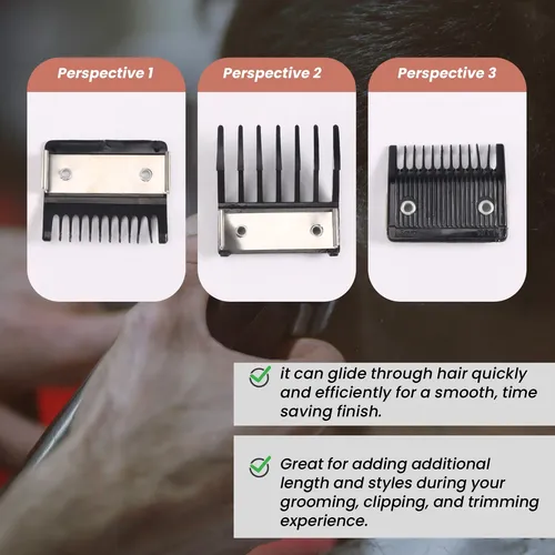 Set De 4 Peines Con Guía Metálica Para Cortes De Cabello