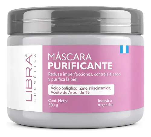 Máscara Purificante Libra 500g Con Ácido Salicílico Y Zinc