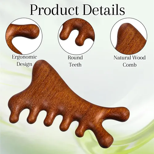 Kit Con 2 Peines De Madera Natural Y Cepillo Loc