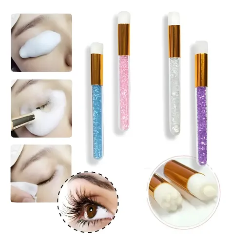 Brocha Para Lash Shampoo C/glitter Limpieza Pestañas X4und
