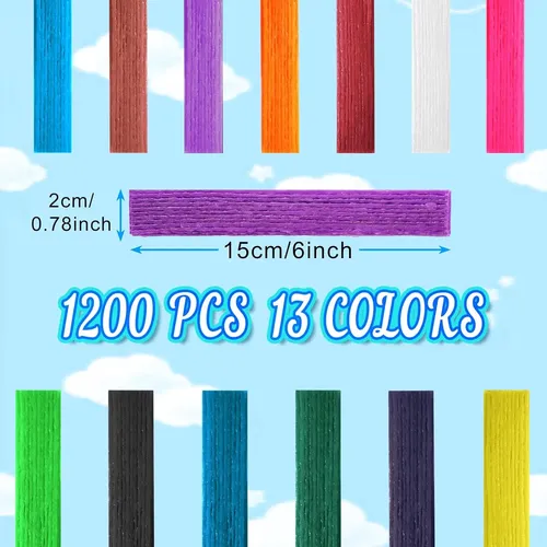 1200 Palitos De Cera Flexibles X13 Colores Con Caja