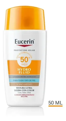Eucerin Sun Hydro Fluid Tinted Tono Medium Fps50+ X50ml.