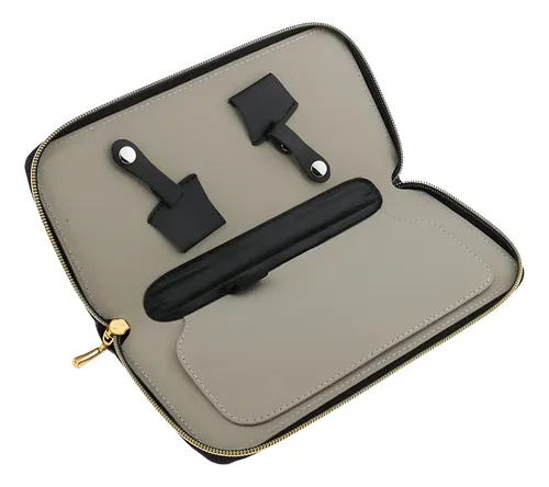 Cuero Tijeras Para El Cabello Tijeras Peines Bolsa Z