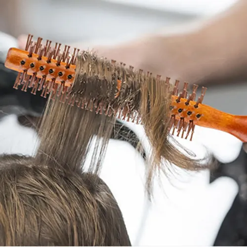 4 × Mini Cepillo Redondo De Madera, Peine For El Cabello
