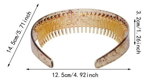 Diadema Dentada Para Mujer, Accesorio Informal Café Ligero