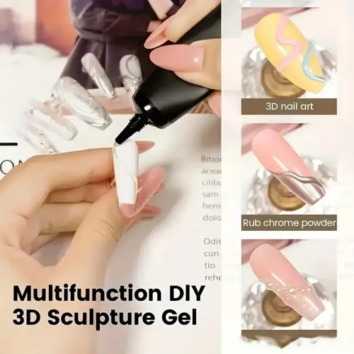 Gel Modelador 3d Para Nail Art, 15 Ml Gel Ondulado De Agua