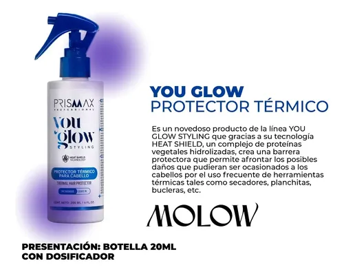 Prismax You Glow Protector Termico Cabello Hidratante 6c