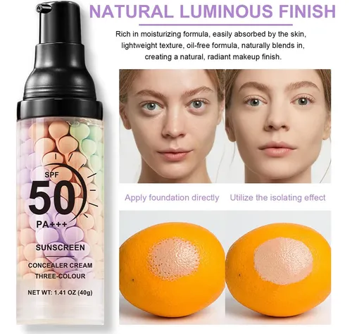 Sérum 3 En 1 Con Spf Para Rostro, Primer Y Corrector