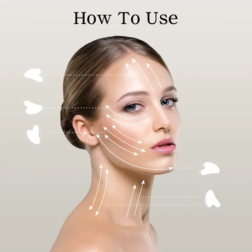 Herramientas Faciales Gua Sha Rosenice Black Guasha Jade Sto