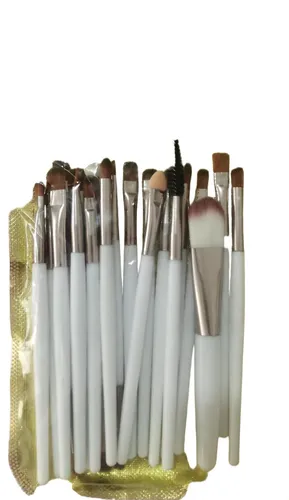 Set 20 Brochas Para Maquillaje De Rostro Y Ojos