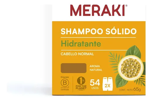 Shampoo Sólido Hidratante Cabello Normal Meraki 65 Gr
