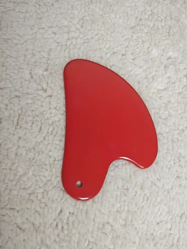 Gua Sha Metal Rojo Facial Y Corporal Masajeador