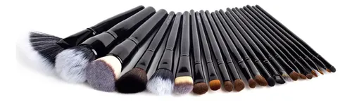 Coastal Scents BR-SET-011 Kit Set De 22 Pinceles Brochas Naturales y Sintéticas Color Negro