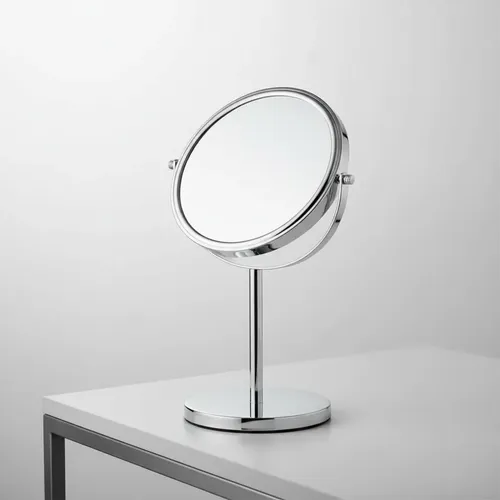 Espejo De Tocador Cromado 7x Aumento 15cm Doble Cara Espejo