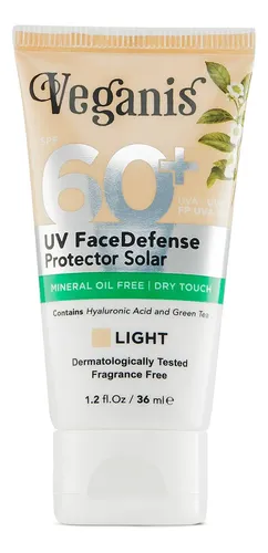 Veganis Protector Solar Facial Fps60 Tono Claro 36 Ml