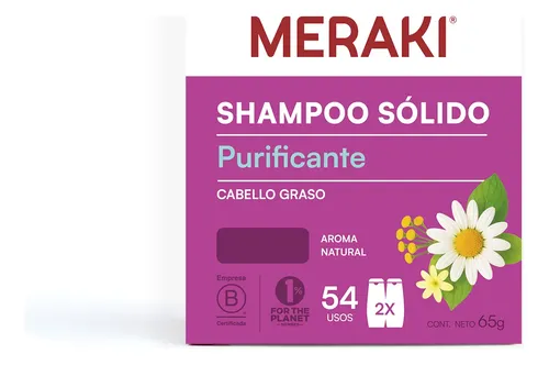 Shampoo Sólido Meraki Naturalhair Purificante Cabello Graso