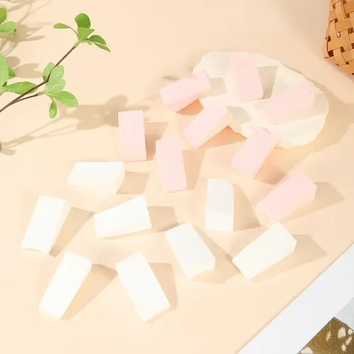 Juego 16 Esponjas Maquillaje Bicolor Hidratables Estuche