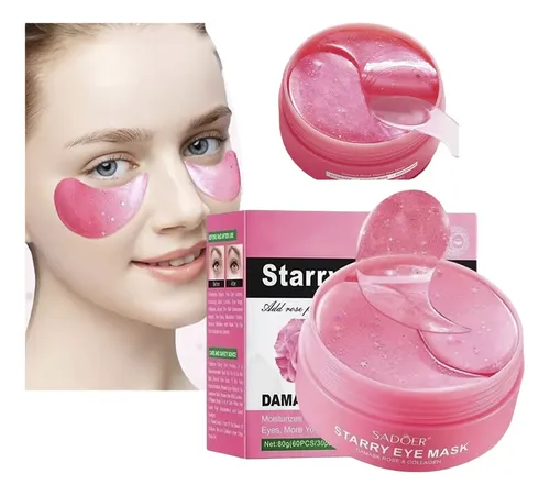 Parches Ojos Gel Rosas Damasco Colágeno 30 Pares Reafirmante