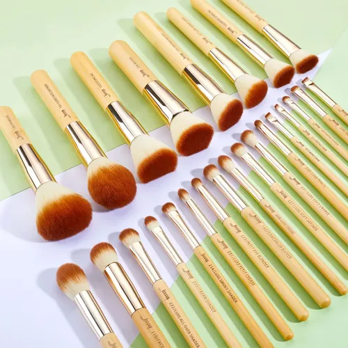 Set De Brochas De Maquillaje Jessup Professional Bamboo 25 P