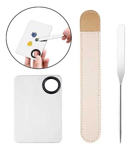 Espátula Para Mezclar Cosméticos Y Paleta De Maquillaje, H