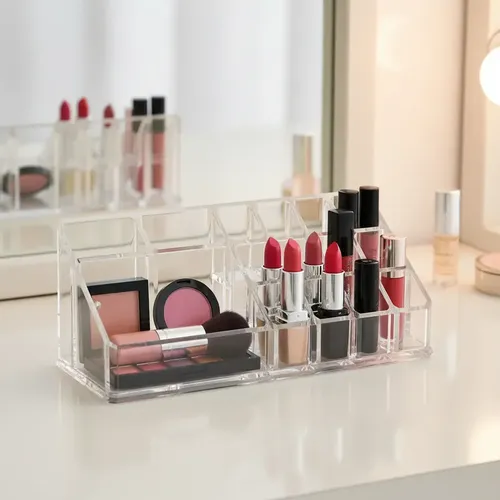 Organizador Maquillaje Acrílico Belleza Porta Cosméticos Traslúcido