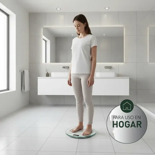 Balanza Digital De Baño Redonda Hasta 180kg Vidrio Templado