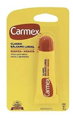 Carmex Bálsamo Labial Original 10g Tubo Lip Balm Viral Para Labios Secos Hidratante Brillo Natural Efecto Glossy Tipo Lip Butter Reparador Suave Clean Girl Beauty Labios Jugosos No Graso Daily