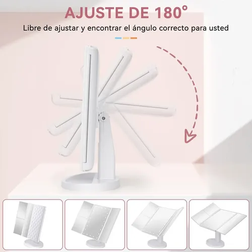 Espejo Maquillaje Escritorio, Espejo Maquillaje Con Luz Ax