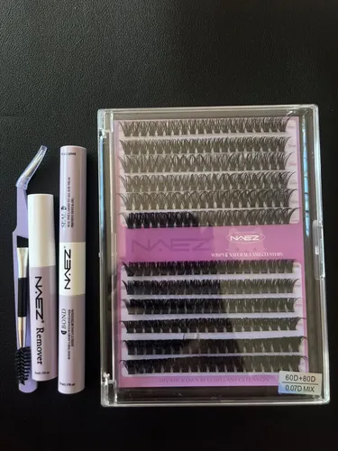 Kit Completo Extensiones De Pestañas Naez Racimos 60d+80d