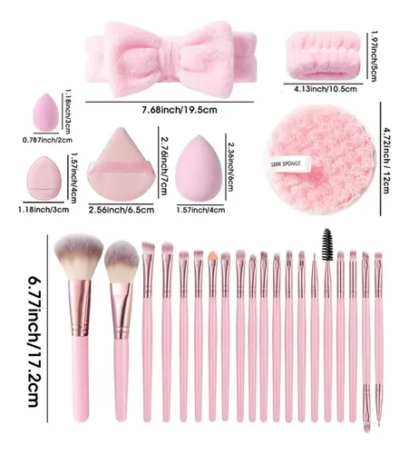 Set De Brochas De Maquillaje Profesionales De 40 Piezas, Col