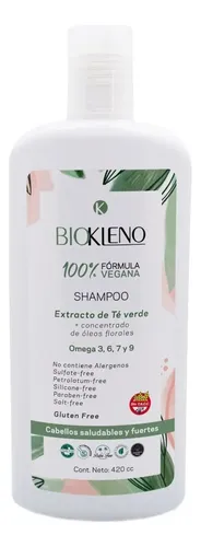 Bio Kleno Formula Vegana Shampoo Te Verde Sin Tacc X 420ml