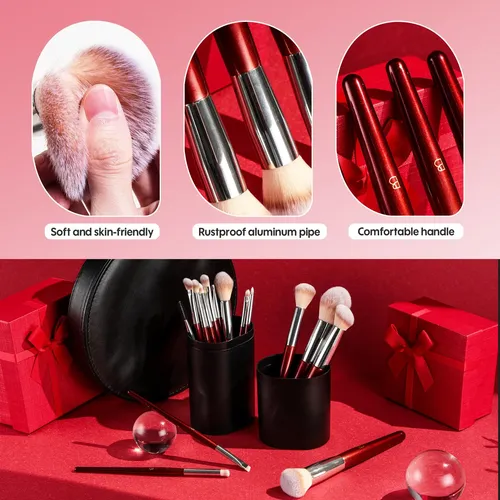 Set De Brochas De Maquillaje, 18 Piezas, Brochas Sin