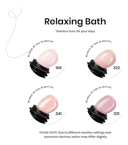 Beetles Gel Extensiones Uñas Kit 4 Colores Poly Nail Gel