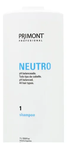Primont Neutro Ph Shampoo Balanceado Todo Tipo Pelo X 1l
